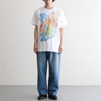 INKJET PRINT SHORT SLEEVE T-SHIRT #WHITE [DNS25T05]