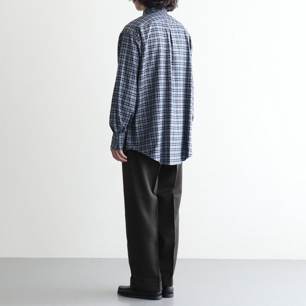 DOUBLE PLEATED SEMI EASY TROUSERS #D.OLIVE [A26C15PT01C]