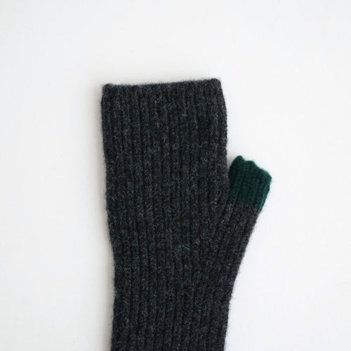 Ribbed Rambling Gloves #Charcoal [6063-2702]