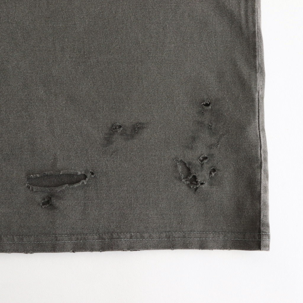 CREW NECK DAMAGED TEE #DAMAGED [M25B11CS01B]