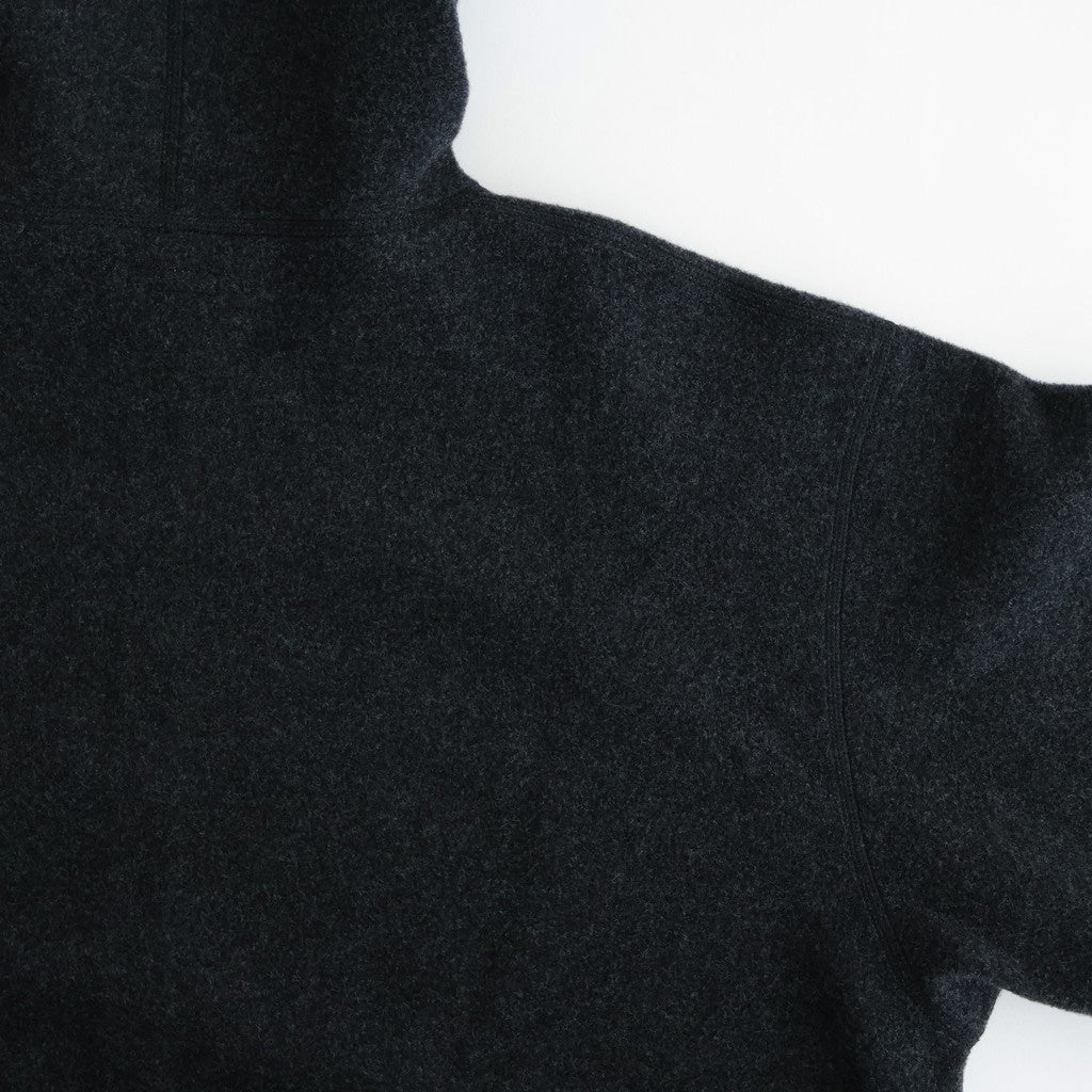 HOODED FLEECE JACKET #CHARCOAL [PMAU-CL03]
