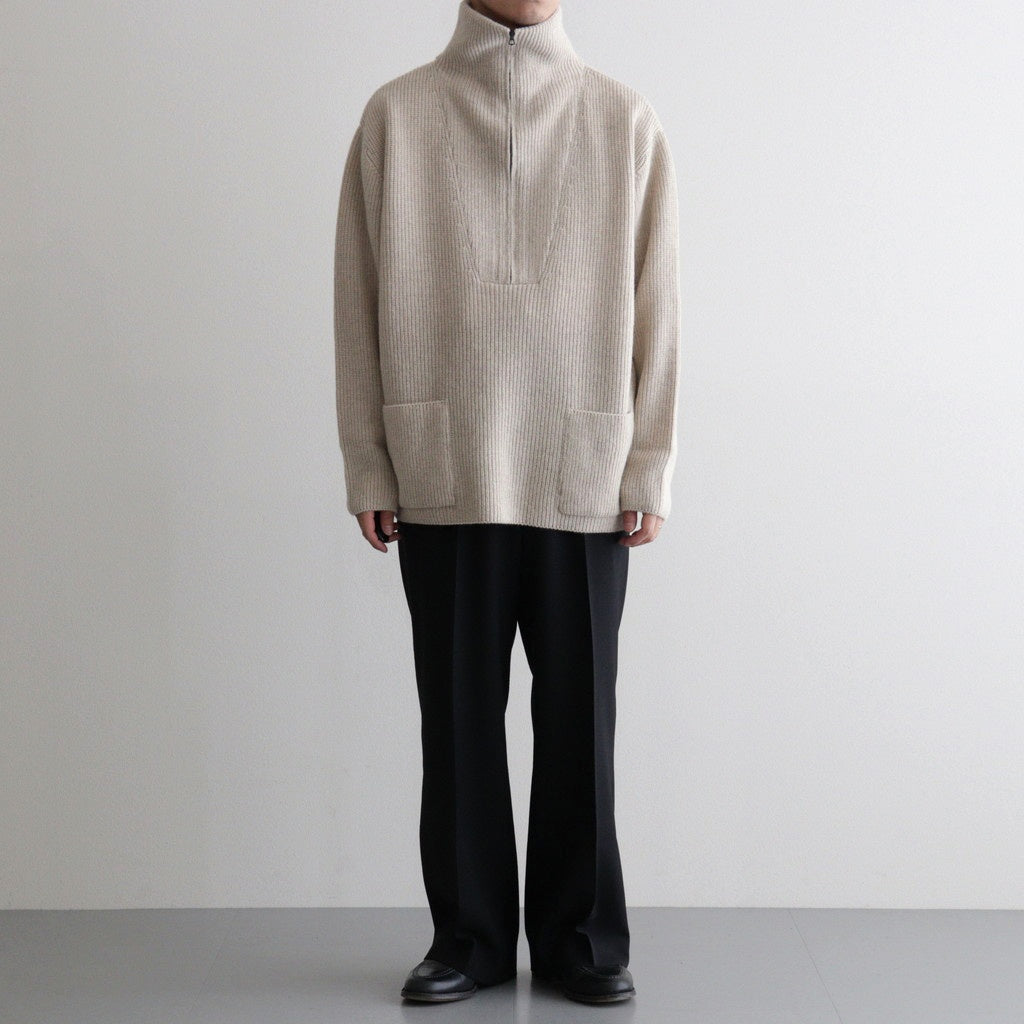 Yak×Ca/Wool Half Zip #White Mix [NEP-AW2524W] - Diffusion 三重県