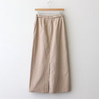 Cotton Serge Belted Skirt #LightBeige [BHSW25F7]