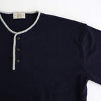 Cashmere Henleyneck - Diffusion Exclusive #Navy×Lt.Gray [NEP-AW2520B]