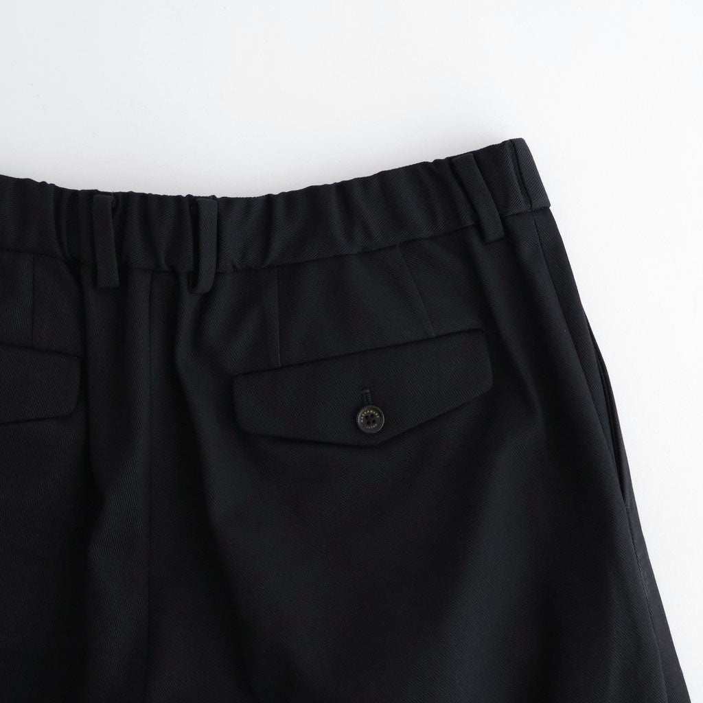 TRIPLE PLEATED WIDE TROUSERS #BLACK [A26A93PT03C]