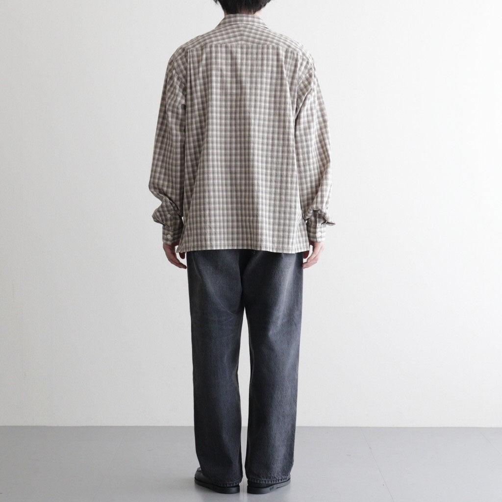 Organic Cotton Rambling Check Shirts Jacket #Beige check [6061-1104]
