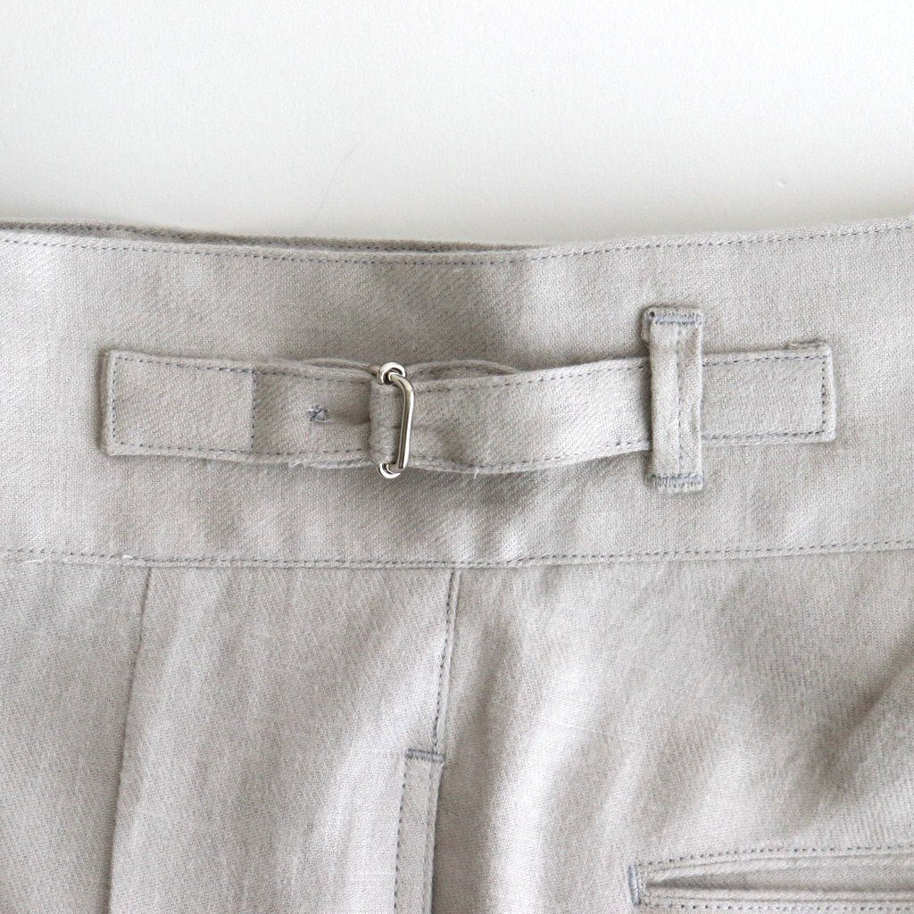 SIDE BUCKLE GURKHA TROUSER #PEWTER [251OJ-PT09]