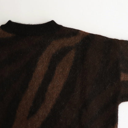 BIAS ZEBRA PATTERN JUMPER #NATURAL BROWN MIX [A24C20SW02C]