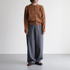 CASHMERE FOX POLO CARDIGAN #CAMEL [BN-25FL-044]