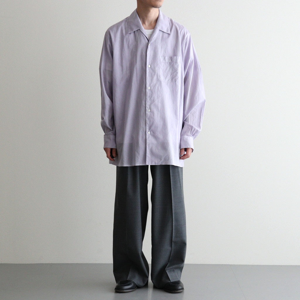 ITALIAN OPEN COLLAR SHIRT #LAVENDER [A26A23SH03C]