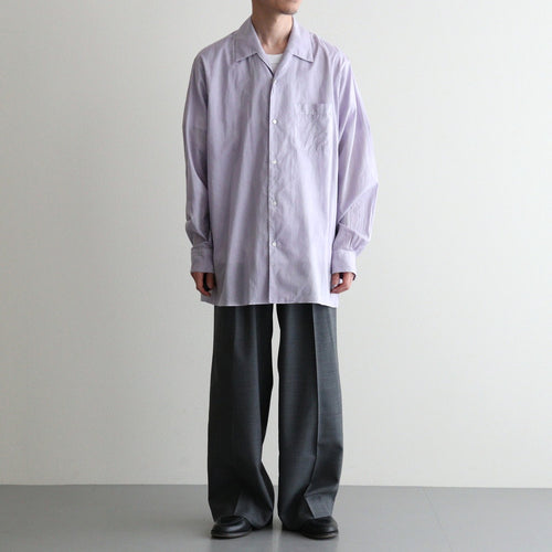 ITALIAN OPEN COLLAR SHIRT #LAVENDER [A26A23SH03C]