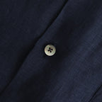 NEW OPEN COLLAR S/S SHIRT #NAVY [A25B05SH01B]