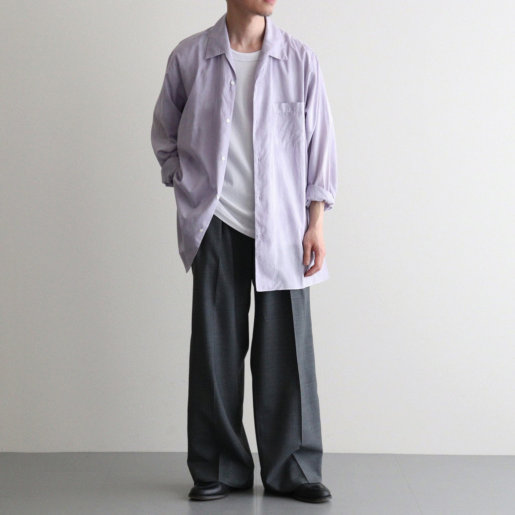 ITALIAN OPEN COLLAR SHIRT #LAVENDER [A26A23SH03C]