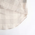 OPEN COLLAR L/S SHIRT #IVORY CHECK [M26A18SH01C]