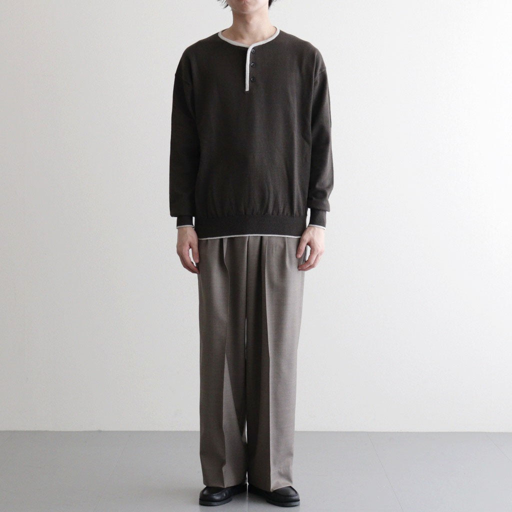 SUPER120'S CHAMBRAY WOOL 3TACK TR #050 MOCA [17061 40031]