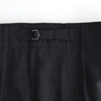 TWO TUCK MILITARY TROUSERS #CHARCOAL GRAY [M25C07PT01C]