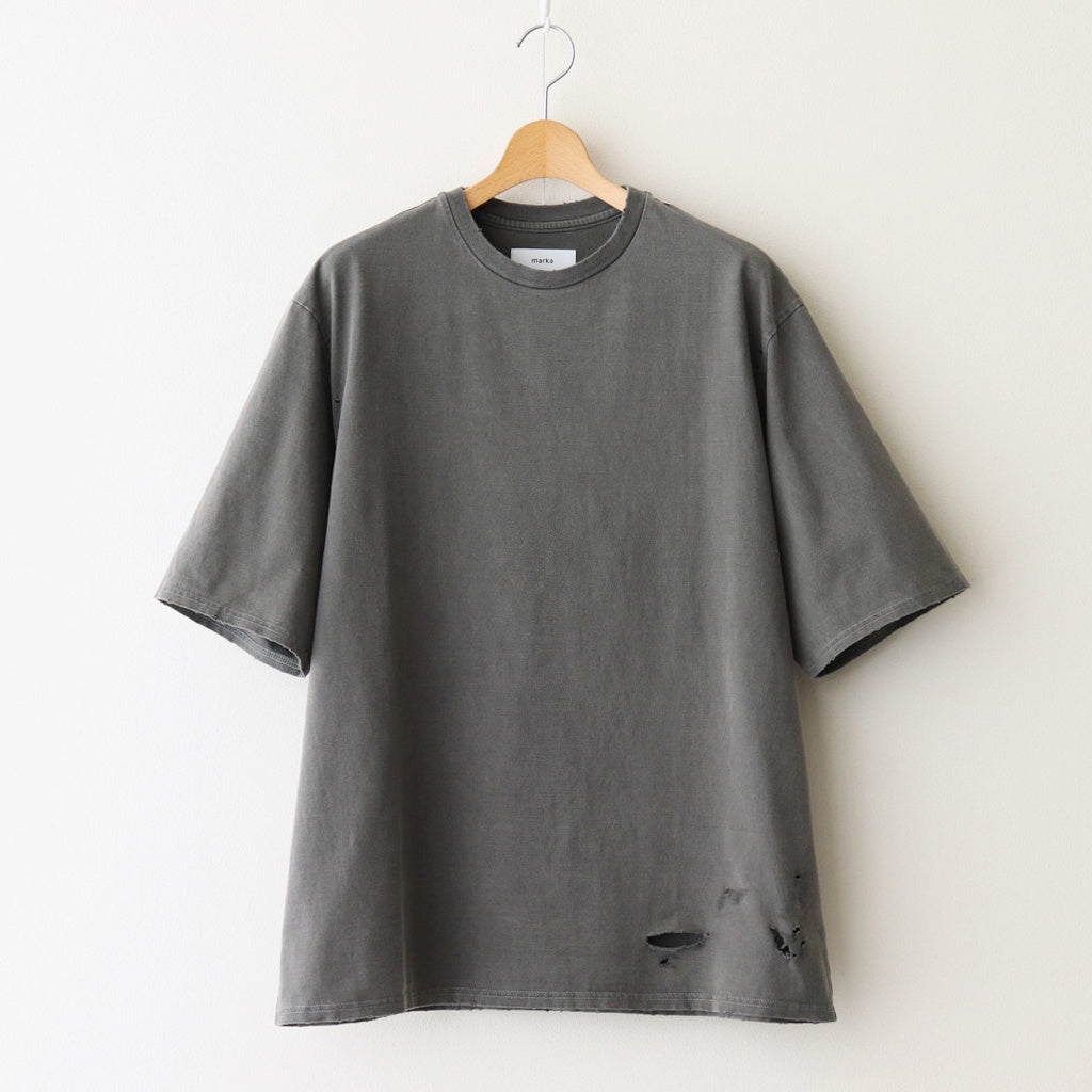 CREW NECK DAMAGED TEE #DAMAGED [M25B11CS01B]