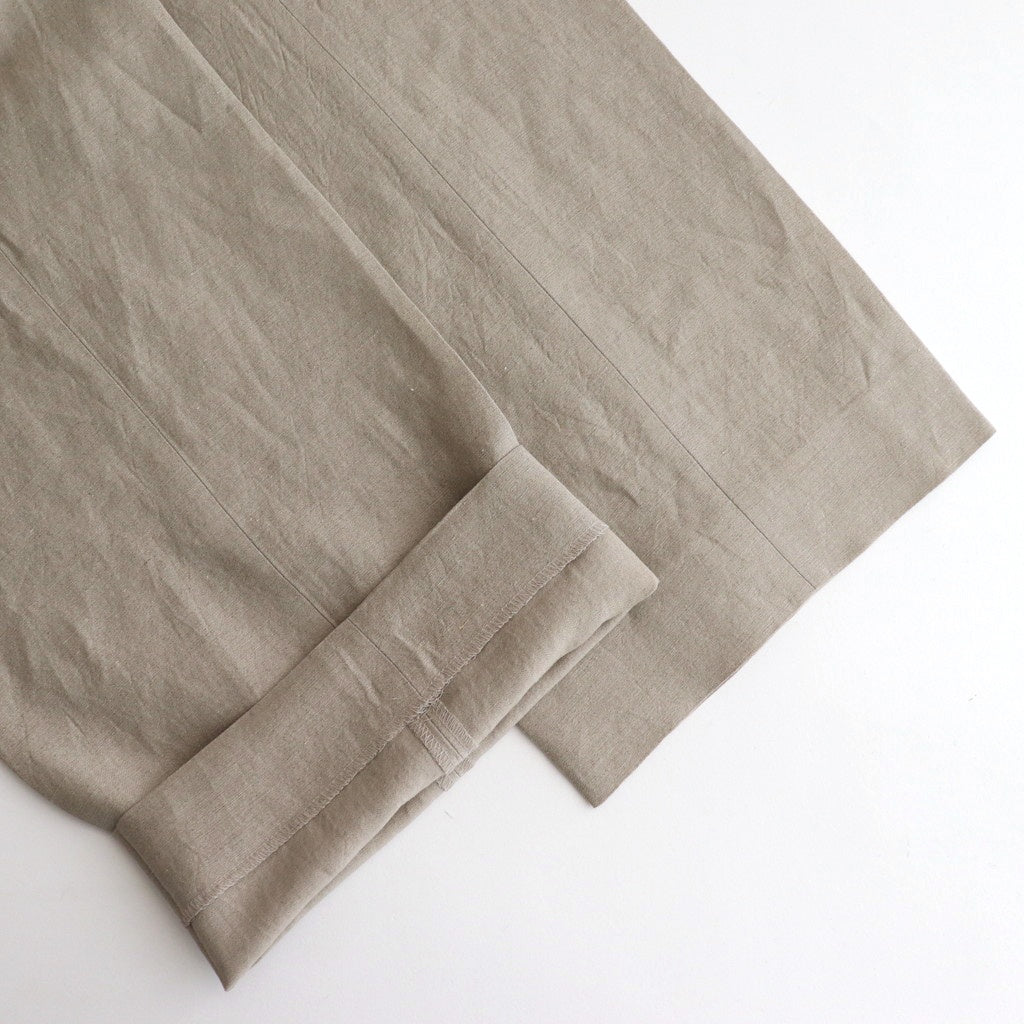 W/Li 2tuck Wide Tapered Trousers #BEIGE [NEP-SS2503M]