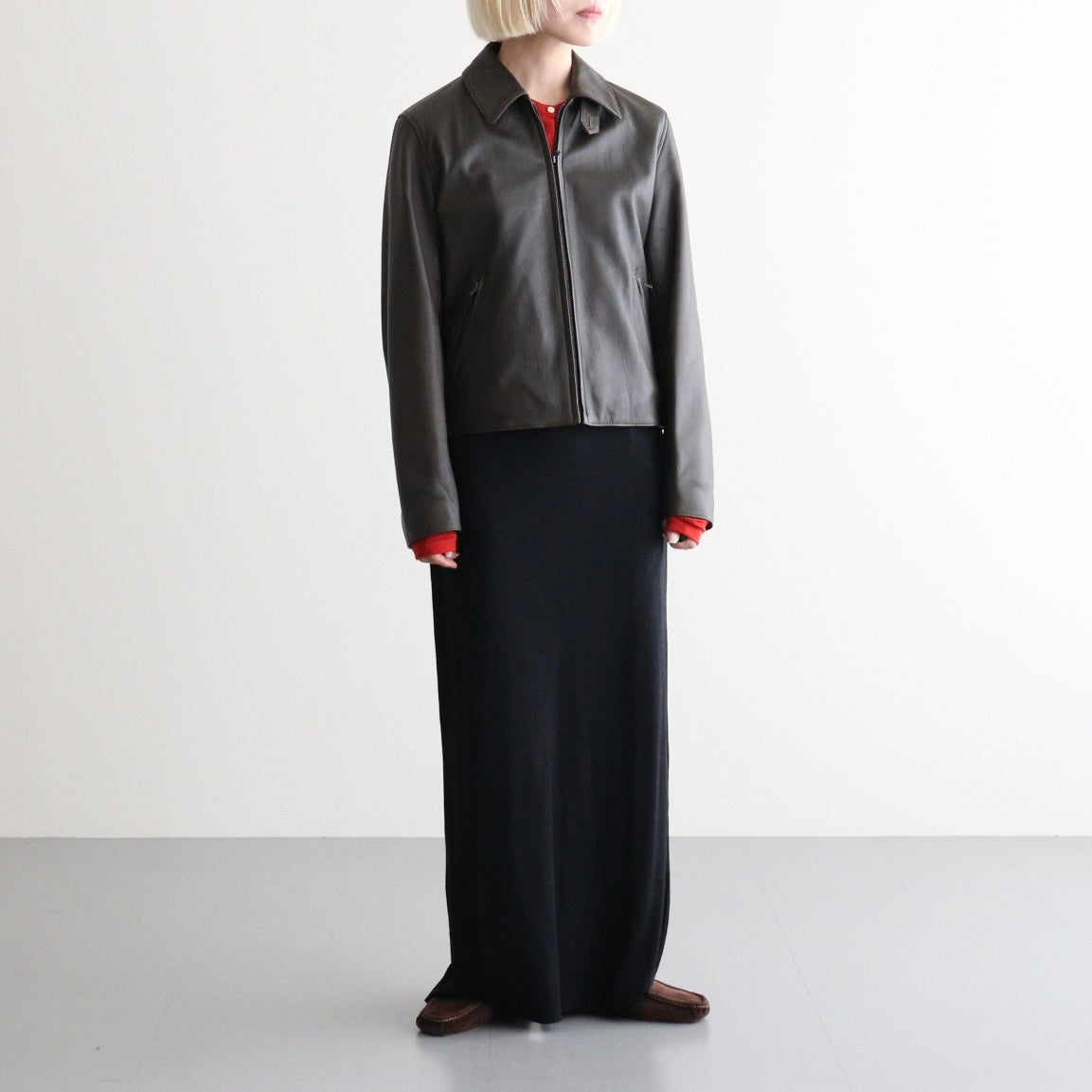 SHEEP AVIATOR LEATHER JACKET #052 DARK BROWN [16862 25023]