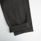 TWEED WOOL ONE TUCK TROUSERS #BROWN [BN-26FM-023]