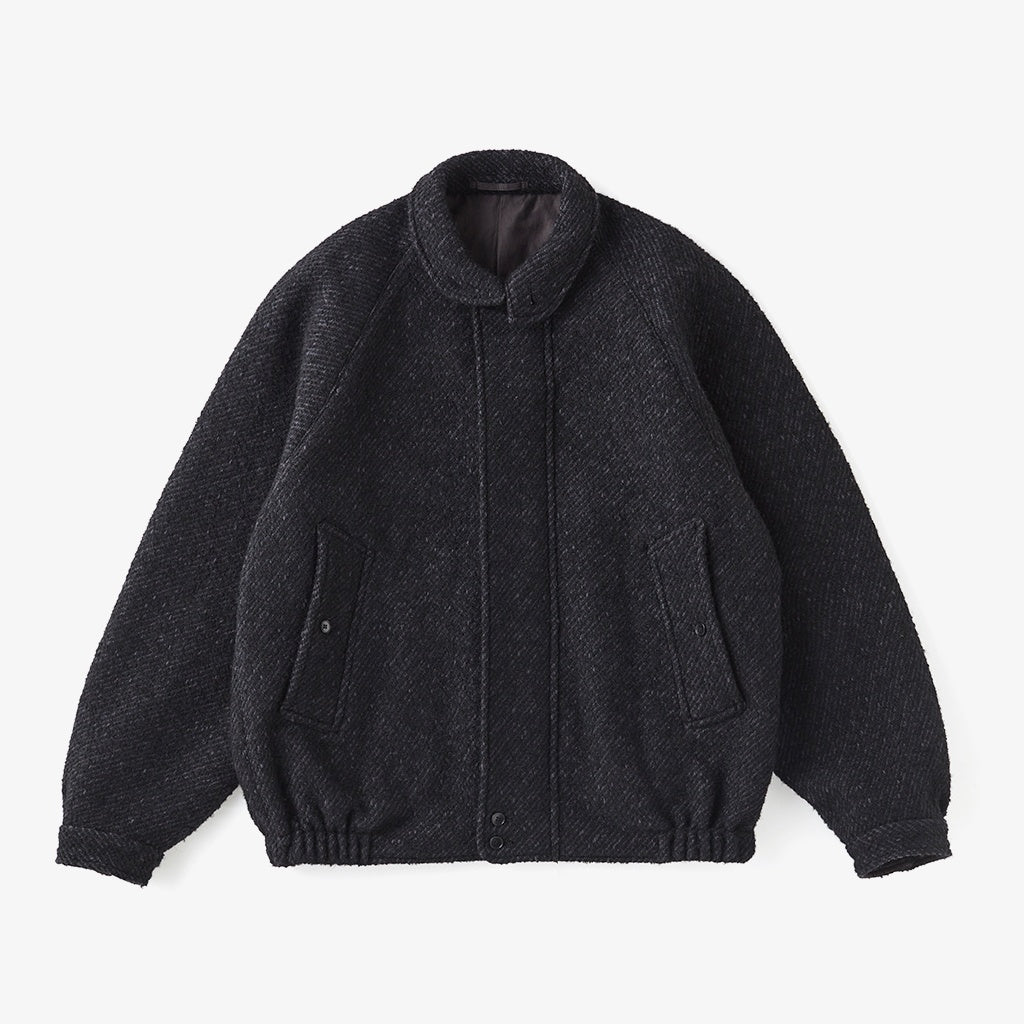 ROUND-COLLAR MOTORING JACKET #ONYX [252OJ-JK04]