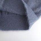 PURE MOHAIR SHAGGY POLO #SAX GRAY [BN-25FL-053]