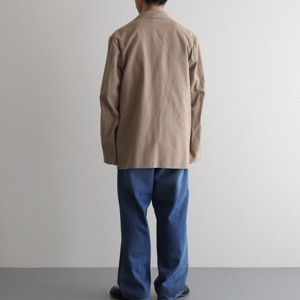 Silk/Cotton Nep Cardigan Jacket #Beige [BHS26S019]