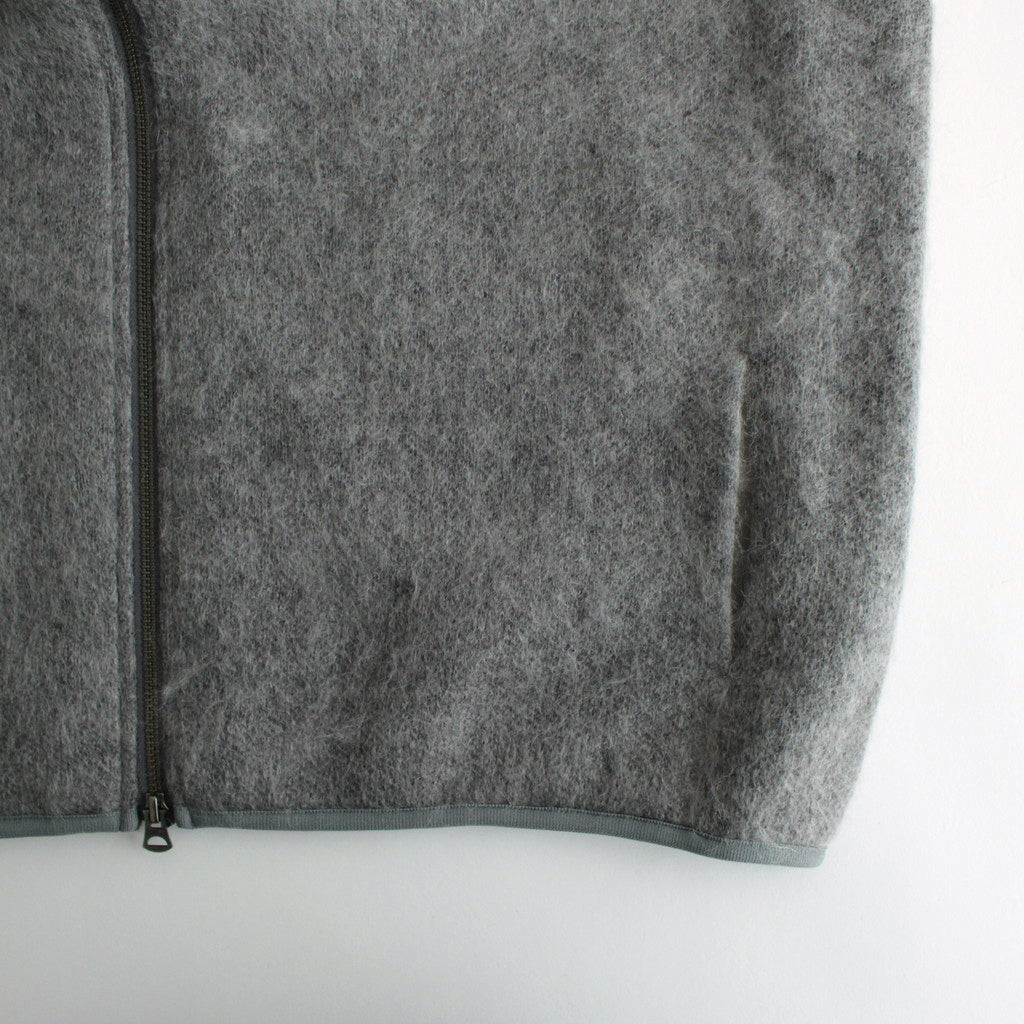 Zip-Up Mohair Vest #Heather Gray [S24FN030]