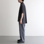 Moss Stitch Field Big Polo #Charcoal [N25SH091]