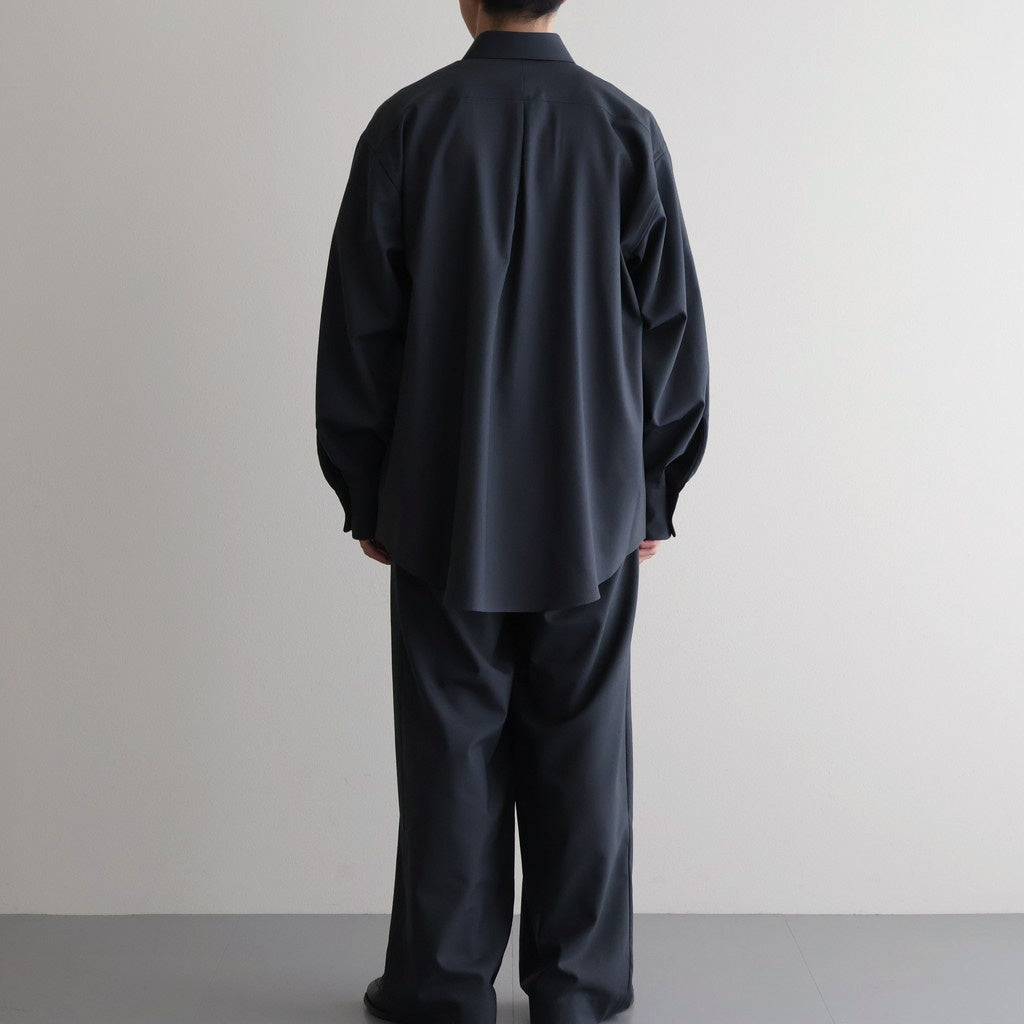 TRIPLE PLEATED WIDE TROUSERS #CHARCOAL [A26A15PT03C]
