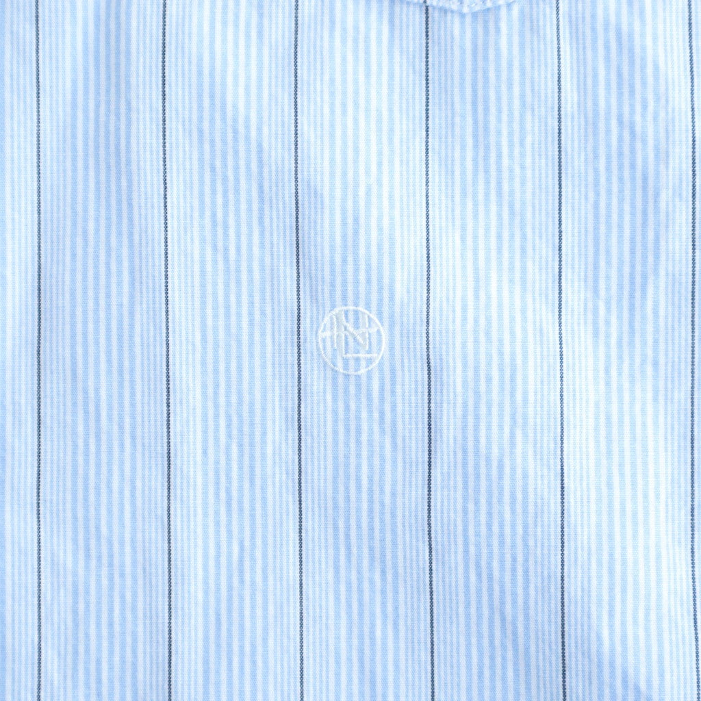 Regular Collar Stripe Wind Shirt #Sax [S26SG086]