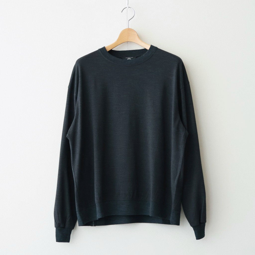 Washable Japanese Merino L/S Tee #CHARCOAL [SM61MC002]