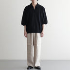 Co/Silk Nep Skipper Cropped Sleeve #Black [BHS26S029]