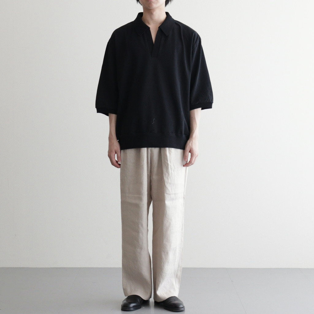 Co/Silk Nep Skipper Cropped Sleeve #Black [BHS26S029]