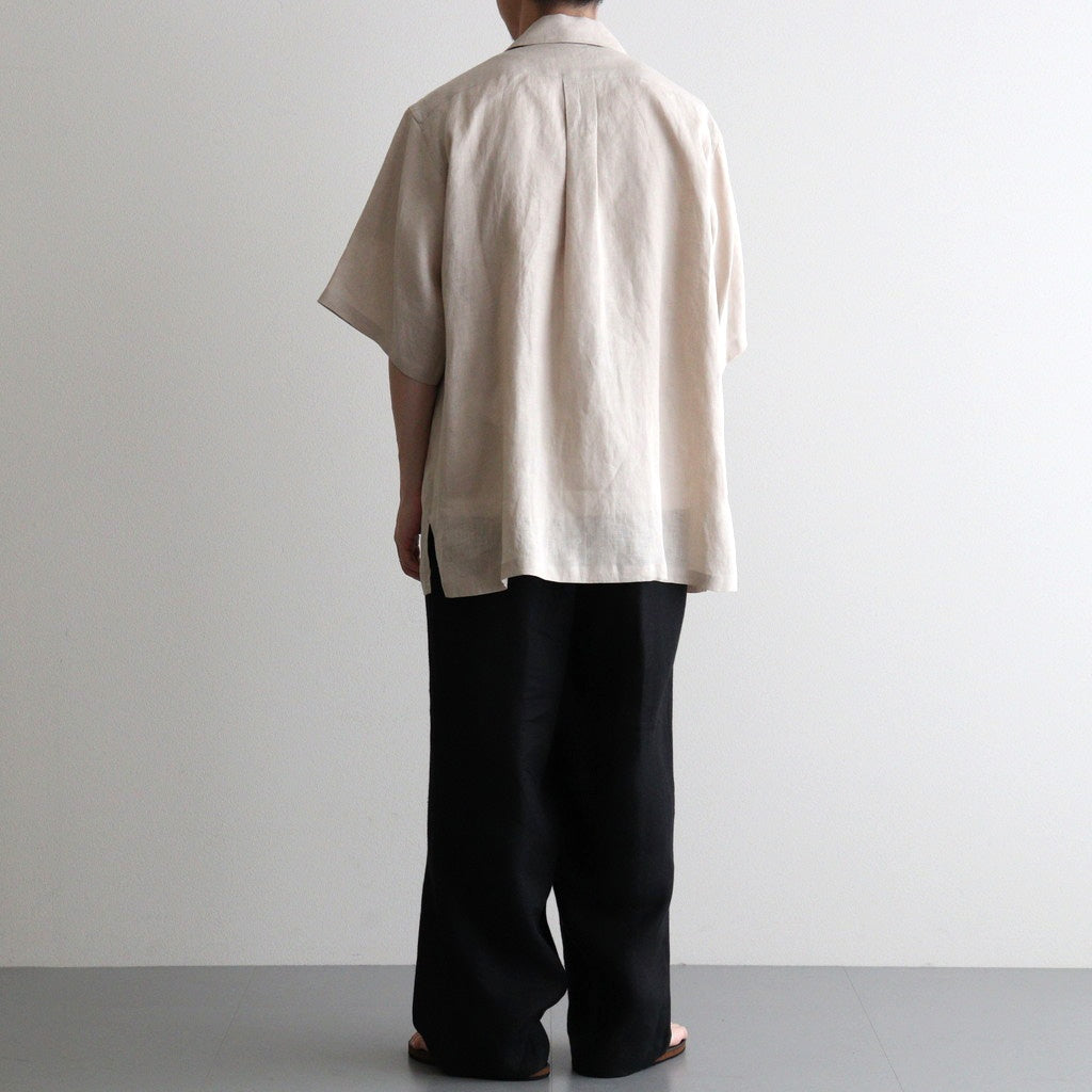 NEW OPEN COLLAR S/S SHIRT #TAUPE [A26B05SH01B]