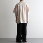 NEW OPEN COLLAR S/S SHIRT #TAUPE [A26B05SH01B]