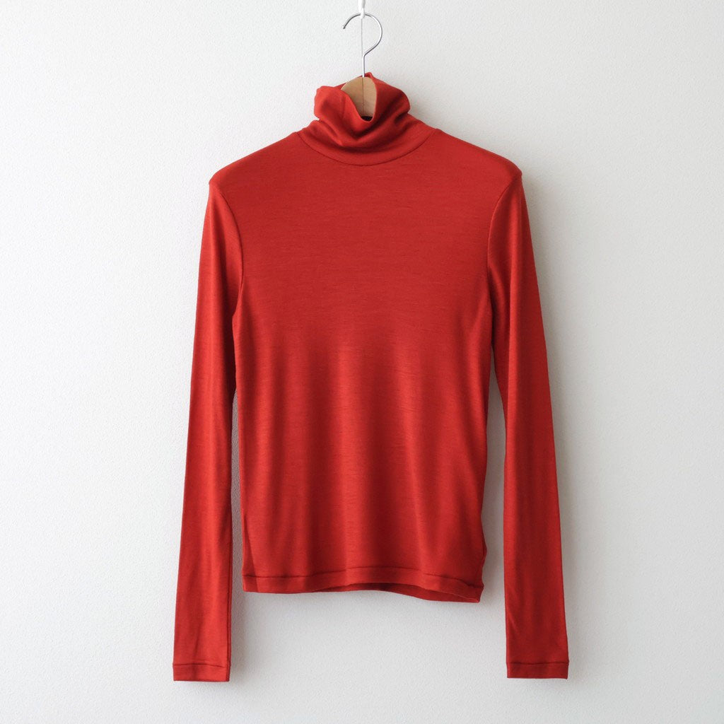 Wool Rib Turtle Neck #DarkRed [BHSW24F12F26]