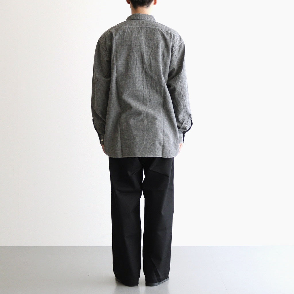 CHAMBRAY WORKADAY LS SHIRT #BLACK(FADE) [PMAT-LS05]