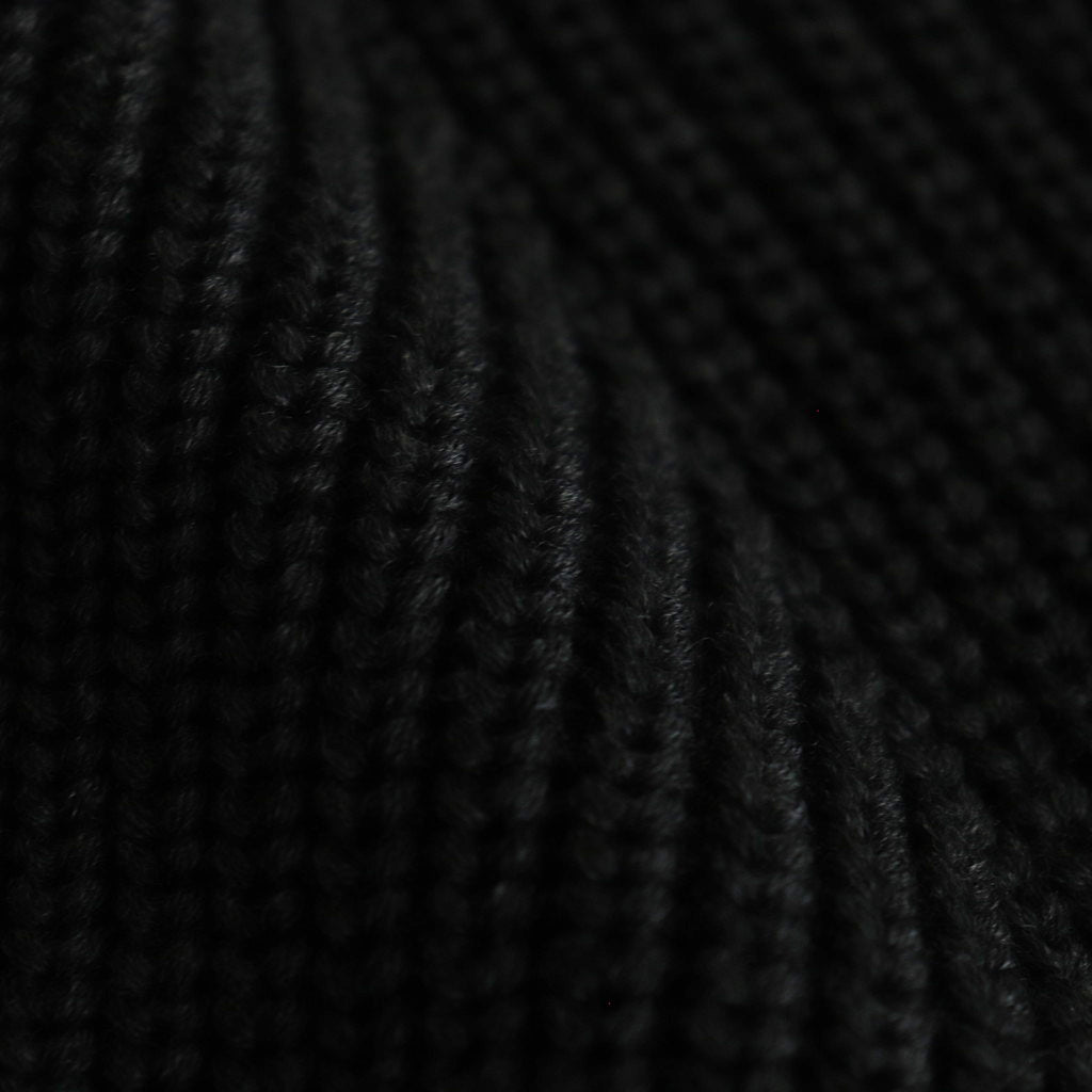 SOLID WOOL RIB CREW NECK #CHARCOAL [BN-24FM-042]