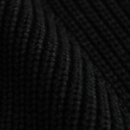 SOLID WOOL RIB CREW NECK #CHARCOAL [BN-24FM-042]