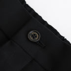 CLASSIC FIT DOUBLE PLEATED TROUSERS #BLACK [A25A05PT01C]