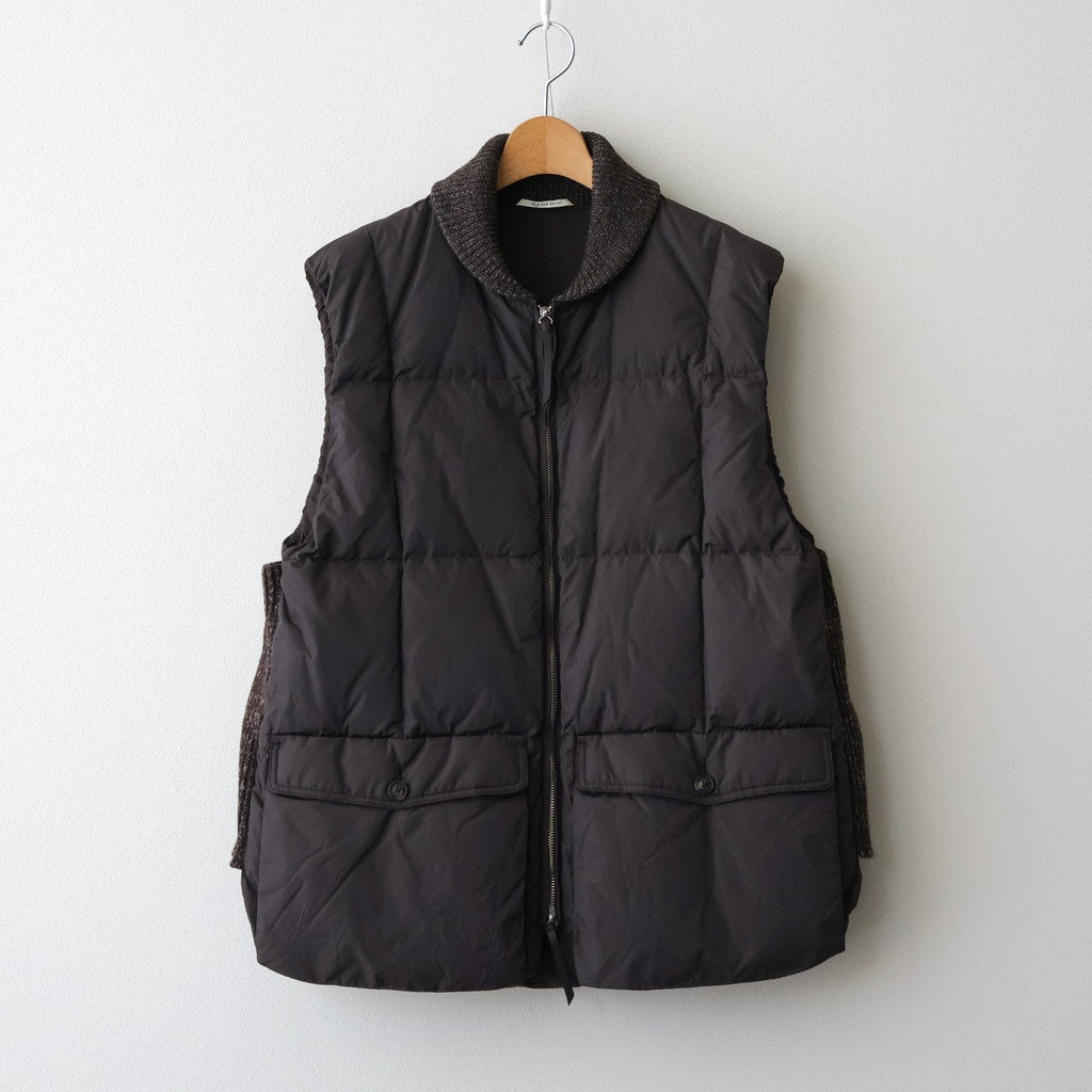 HIGH-COUNT SILK PUFF VEST #WHISKY [252OJ-VT02]