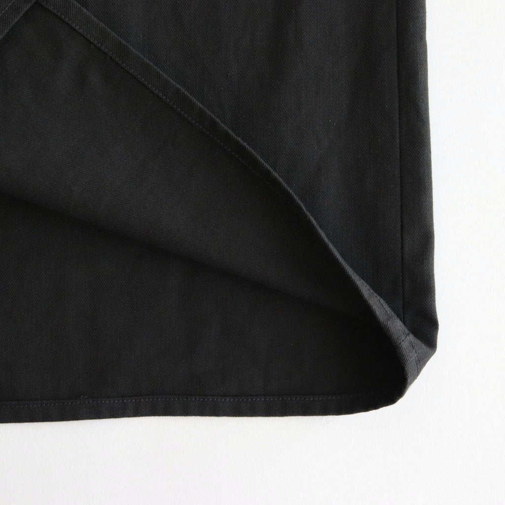 Cotton Serge Belted Skirt #InkBlack [BHSW25F7]