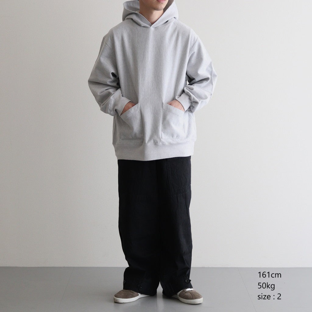 Thin-Sweat Separate-Pocket Hoodie P/O #HeatherWhite [bROOTS25S20]