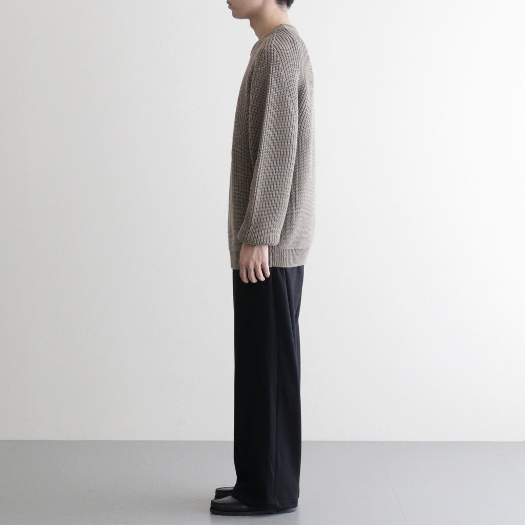 SIGNATURE CREW NECK #MELANGE BROWN [BN-25FM-038]