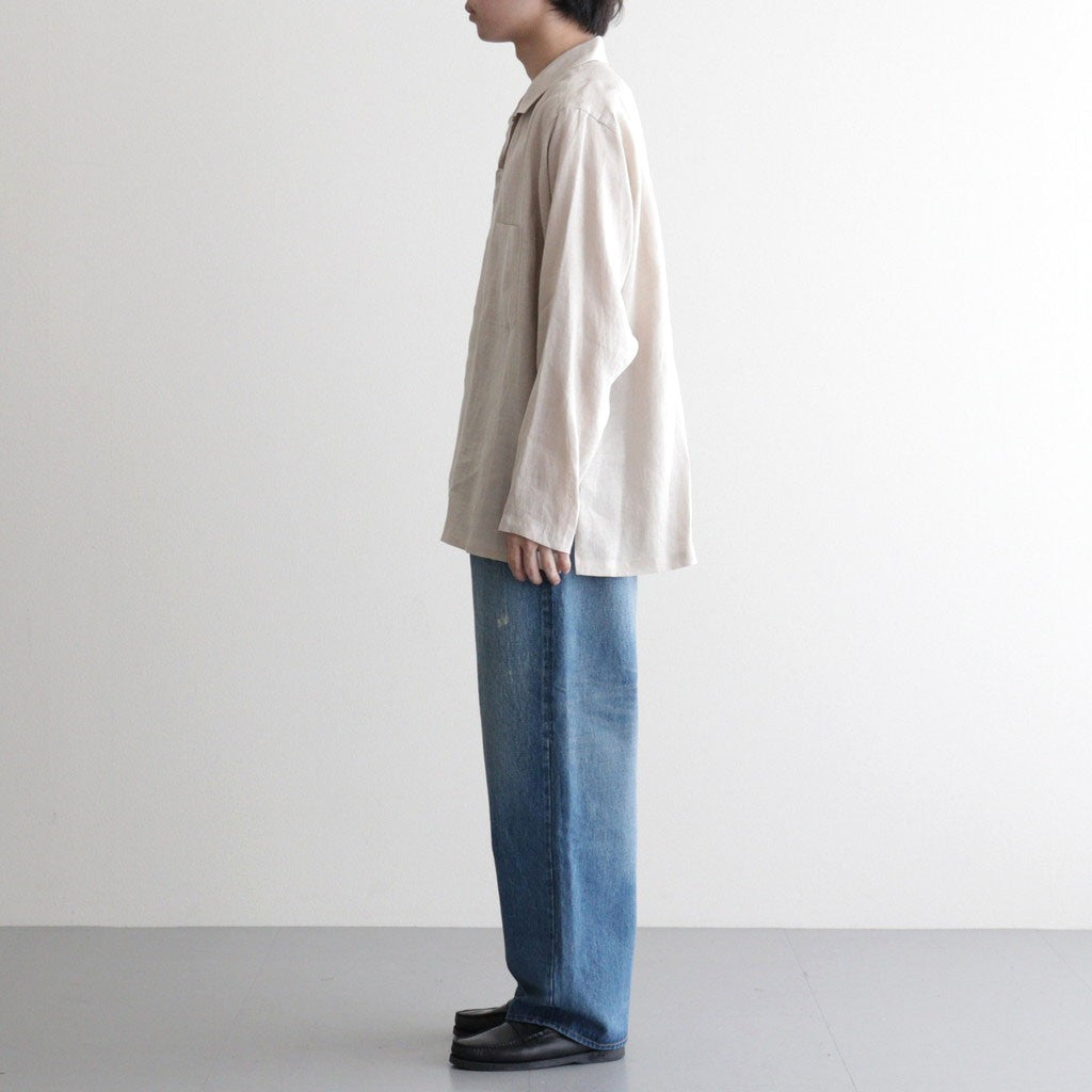 COMFORT FIT OPEN COLLAR SHIRT #TAUPE [A26A22SH02C]