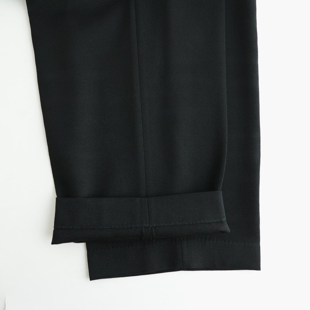 FLAT FRONT WIDE TROUSERS #BLACK [A26C15PT02C]