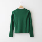 Classic Rib Henley-neck L/S #DarkGreen [bROOTS24F006WF26]