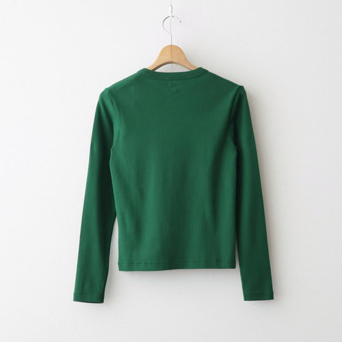 Classic Rib Henley-neck L/S #DarkGreen [bROOTS24F006WF26]