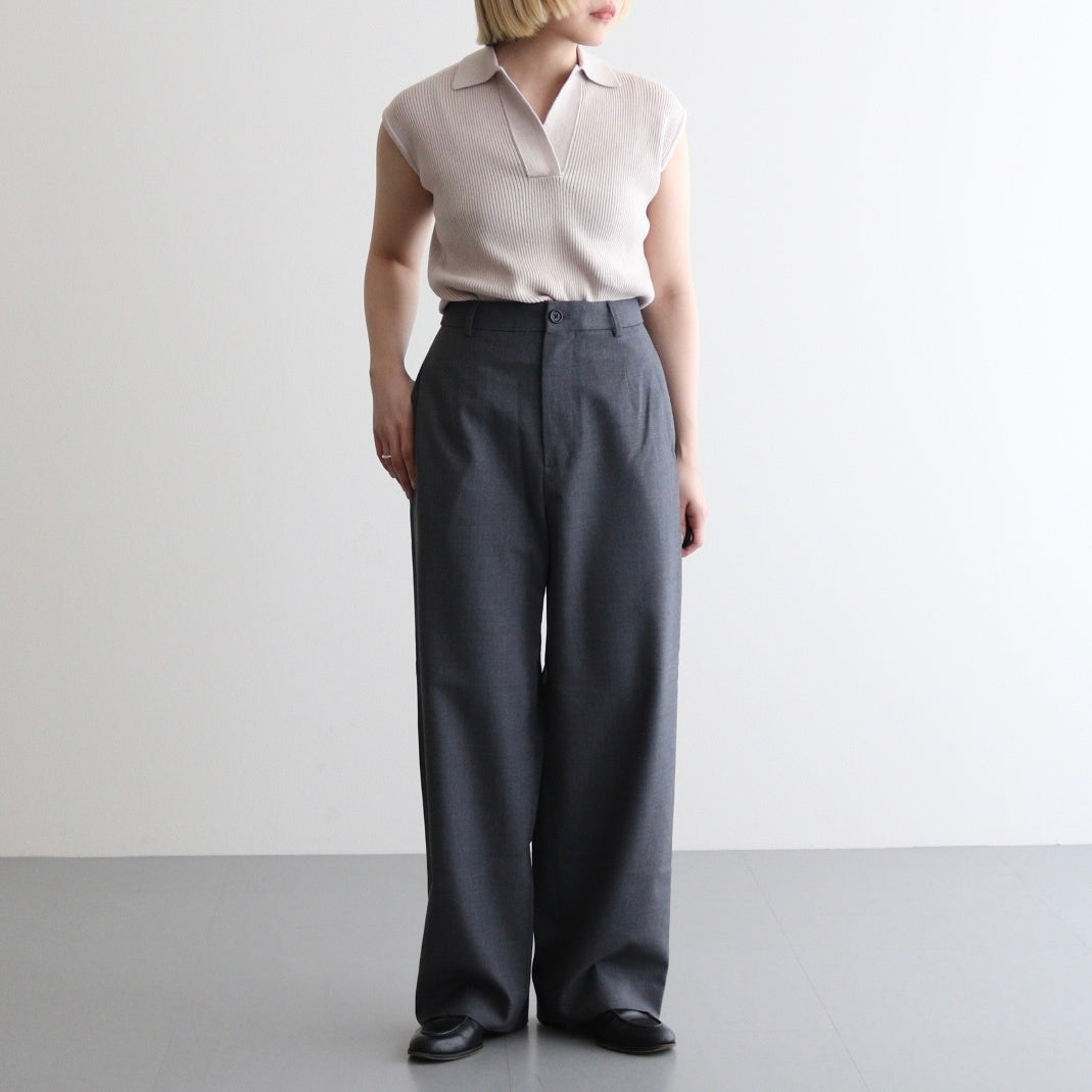 【Nikki】W/LI 2TUCK WIDE TAPERED Nikki】W/LI 2TUCK WIDE TAPERED